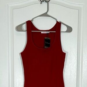 NWT—Stylish Rusty Red Midi Dress
